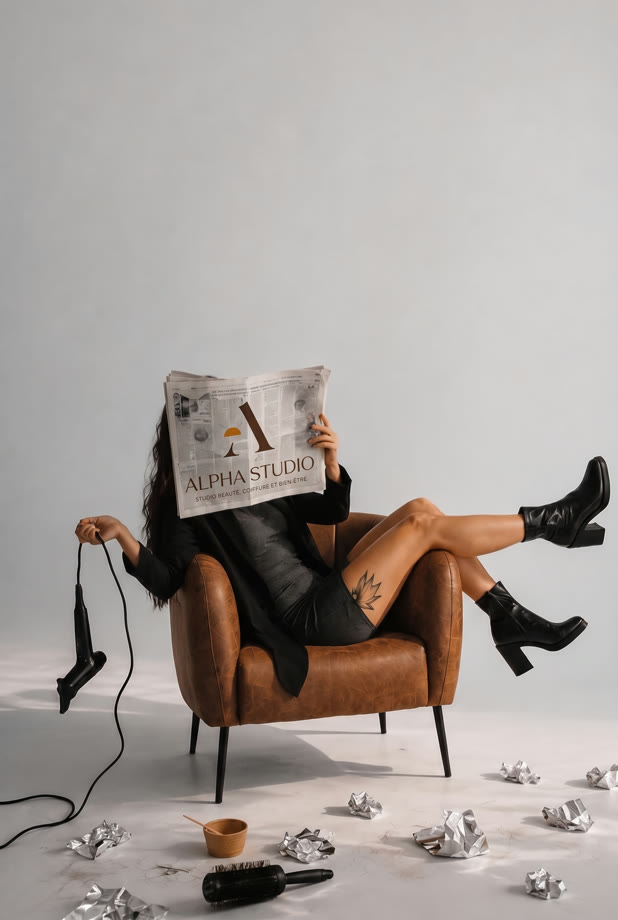 Identité visuelle d'un studio de beauté.