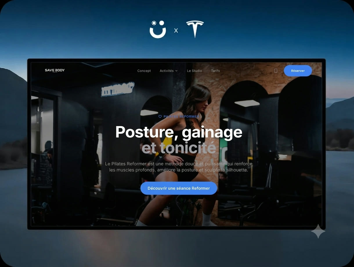 Identité et site d'un studio de pilates.